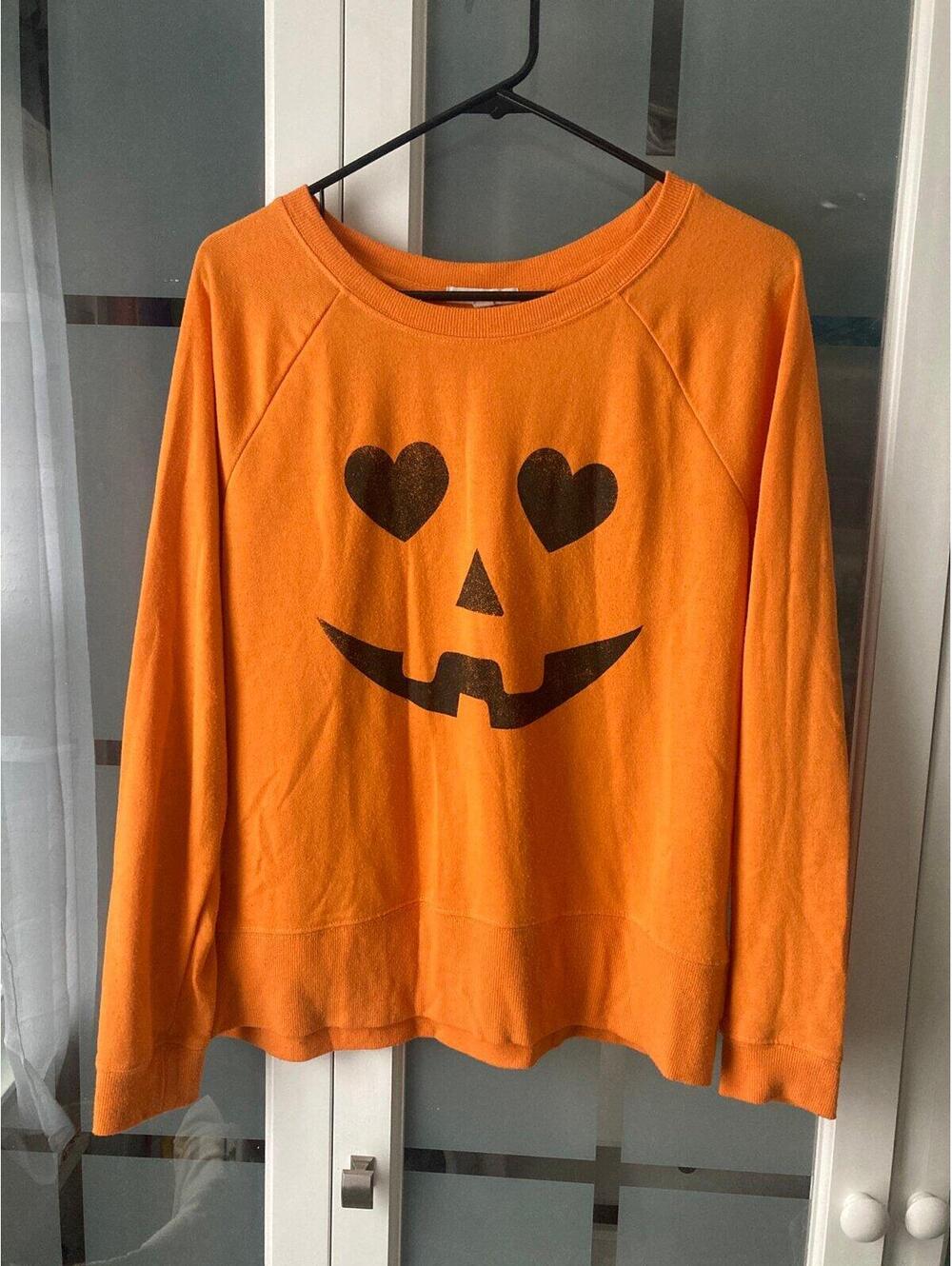 Grayson Threads Sleepwear Heart Eye Pumpkin Juniors Lg